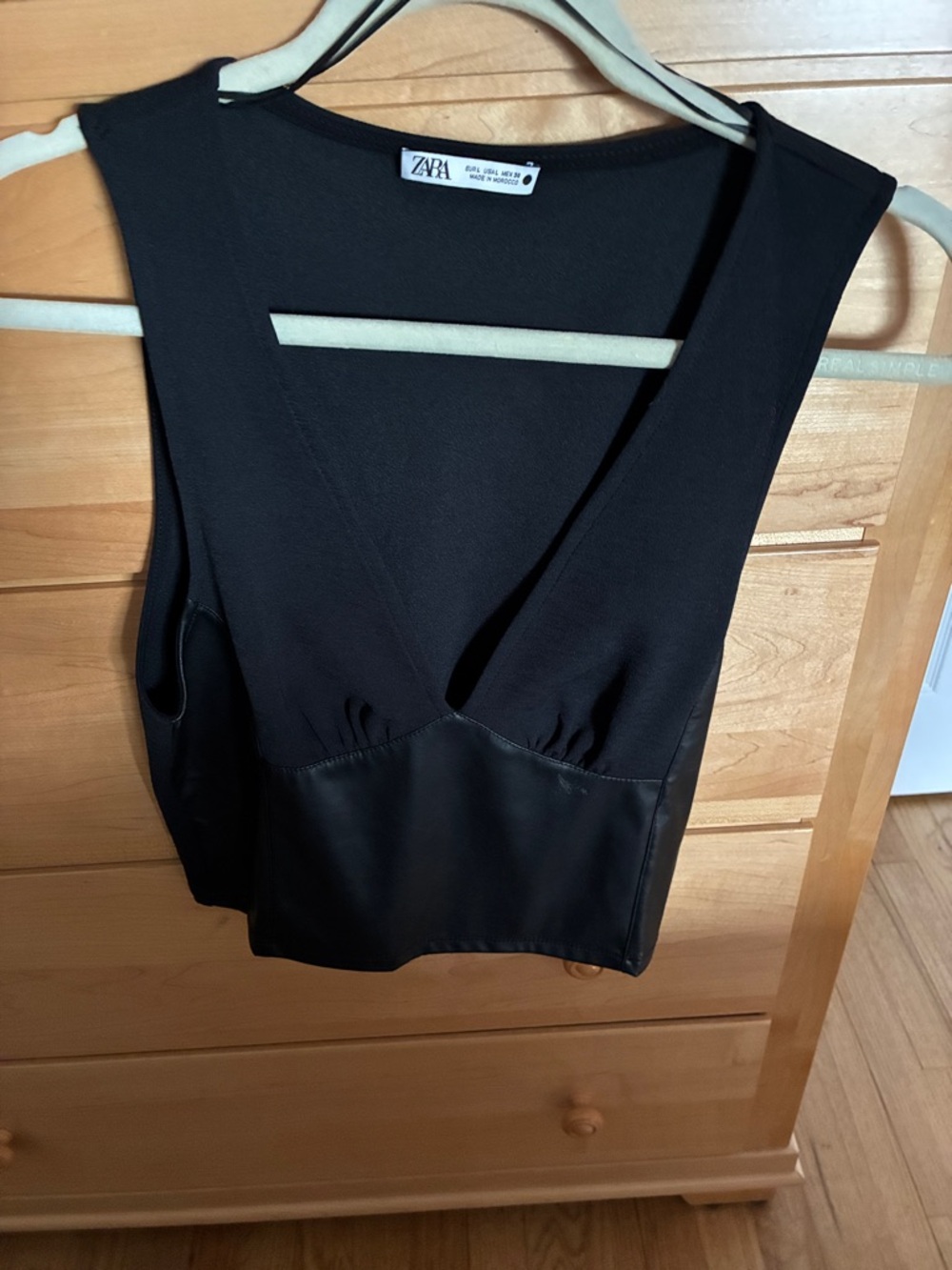 Zara Black Deep V-Neck Sleeveless Camisole